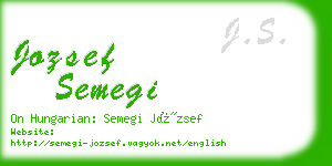 jozsef semegi business card